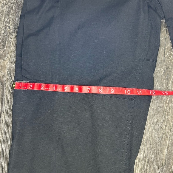 Black Tactical Cargo Pants Adjustable Waist Ripstop Utility Streetwear - Picture 10 of 16